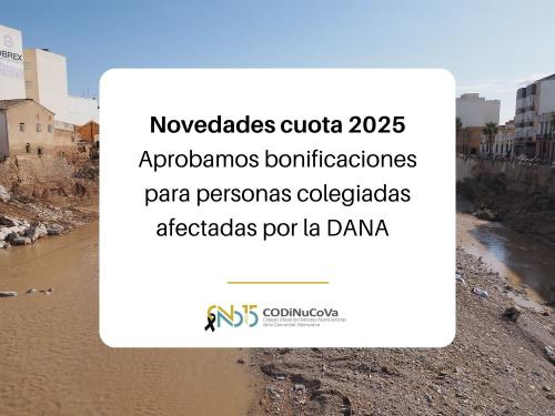 novedades bonificaciones cuota DANA codinucova