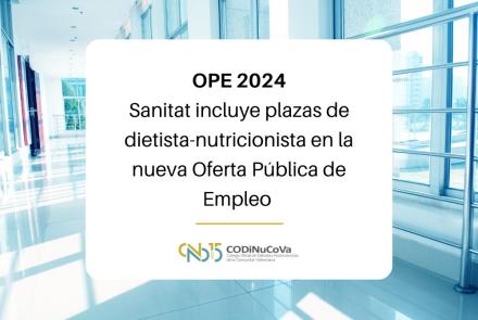 OPE 2024 PLAZAS NUTRICIONISTA